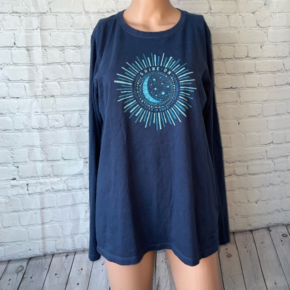 Life Is Good Tops - Life is Good Crusher Tee Classic Fit Dark Blue shirt size M